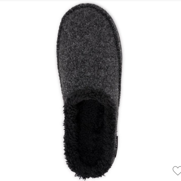 Men’s Muk Luks Faux Wool Clog Slippers, Charcoal/Blk, NWT, Size Med (10-11) - Picture 2 of 6